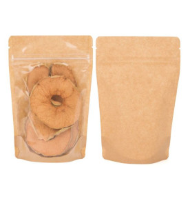 Túi giấy kraft đáy đứng zipper một mặt trong (1kg)